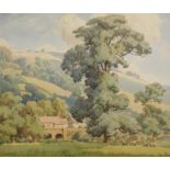 H R Wibberley (19th/20thC). Derbyshire landscape, watercolour, signed, 43cm x 48.5cm