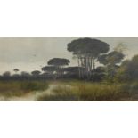 Henry Marko (1855-1921). River landscapes, oil on canvas - a pair, signed, 28.5cm x 36.5cm