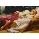 Pina (?) (20thC). Sleeping maiden, giclee print number 83/95, 75cm x 100cm, label verso GFA Dania