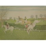 Vincent Haddelsey (1934-2010). Mexican on horseback, artist signed coloured etching 1/10, 10.5cm x