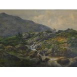 Harry Sutton Palmer (1854-1933). A mountain stream in North Wales, watercolour, signed, 51.5cm x