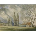 James L Cross (b.1909). Country landscape, watercolour, a pair, signed, 30.5cm x 43cm