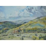 Rosa E Woodliffe (20thC). Gathering Storm (Edale Valley Derbyshire), watercolour, signed and