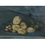 Edward Chappel (1859-1946). Roses, oil on board, signed, 22cm x 29.5cm