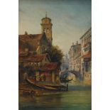 Felice Auguste Rezia (act.1857-1907). Venice, oil on board, signed, 22cm x 14.5cm