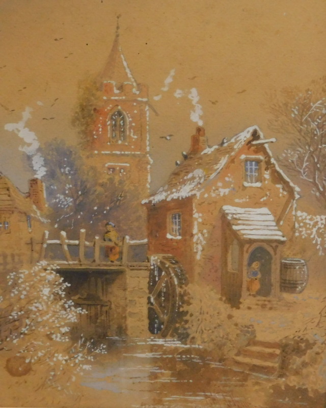 A McArthur (19thC). Watermill, watercolour, signed, 24cm x 18cm