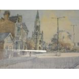 Hempsall (20thC). Street scene, watercolour, signed and dated (19)79, 23cm x 31cm, and two other