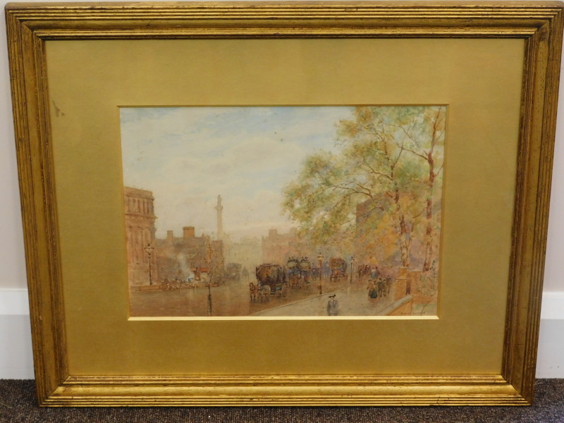 Herbert Menzies Marshall (1841-1913). London street scene, watercolour, signed, 25.5cm x 35.5cm - Image 2 of 4
