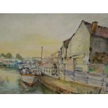 Gordon Cumming (20thC). Brayford Wharf, watercolour, signed and dated (19)75, 41.5cm x 54cm