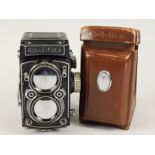 A Rolleiflex K7C camera, with an 80mm f2.8 lens by Schneider Xenotar, with original case, lacking