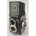 A Rolleiflex Model K8 T1 camera, with Zeiss Tessa 75mm lens