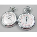 Two military stop watches, one engraved to reverse W10, 6645-99-521-3169, arrow, 540/76, the other