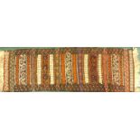 An Eastern part flatweave runner, with a striped design, 64cm x 180cm