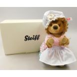 A Steiff Beatrix Potter Mrs Tiggywinkle limited edition bear, boxed