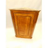 A 19thC oak corner cabinet, with a single panelled door, 61.5cm wide