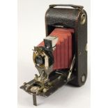 An early 20thC Kodak Antique 1910 folding camera, TB2550100 with Bausch and Lomb lens, with