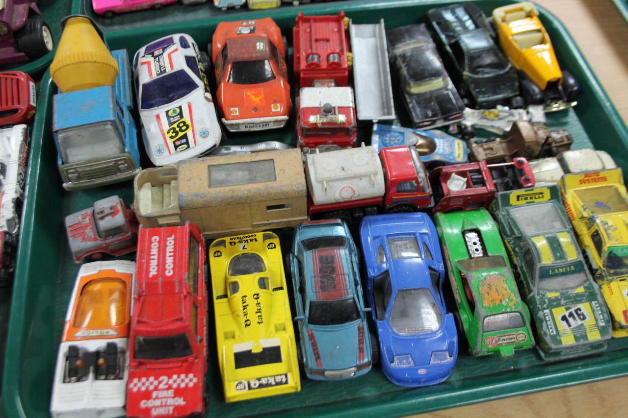Various die-cast vehicles, to include car transporter, 40cm wide, cars, Corgi fire truck, various - Image 5 of 5