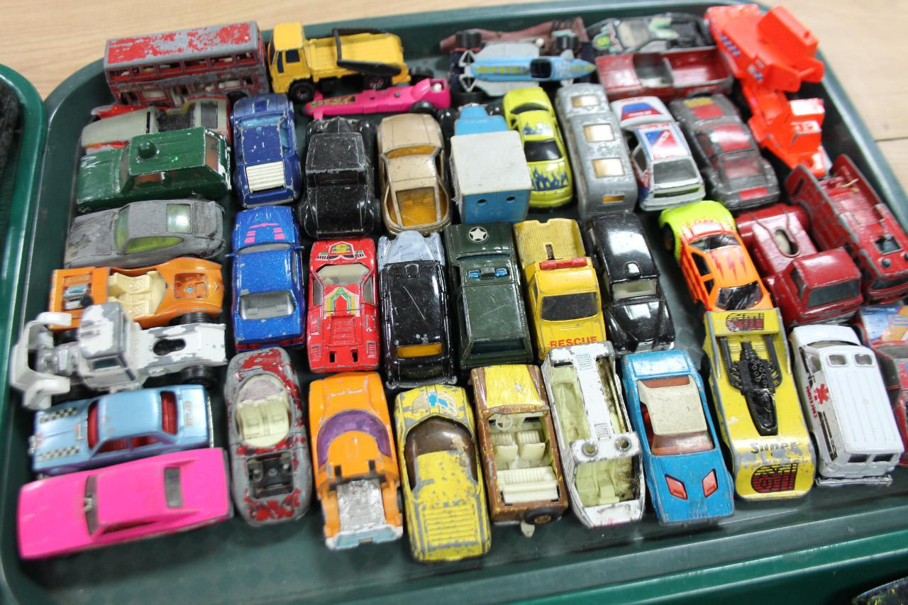 Various die-cast vehicles, to include car transporter, 40cm wide, cars, Corgi fire truck, various - Image 4 of 5