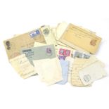 Miscellaneous stamps on envelopes, mainly Victorian etc.