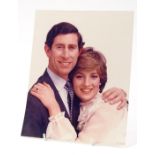 A camera press copyrighted photograph of Prince Charles & Lady Diana Spencer, with world copyright