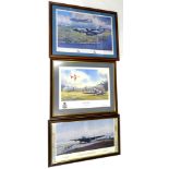 A collection of signed aviation prints, to include A Fine Mess after Jo Latham, and Providing