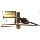 An unusual electric scale model of a crane, made in brass with a steel motor, incomplete, (AF),
