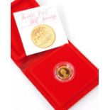 An Elizabeth II proof half gold sovereign, dated 1980, in presentation case, with certificate.