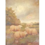 After T S Cooper (19thC English School). Sheep in a pasture...