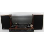 A retro National Panasonic turntable SG-30901, with Perspex style top, 73cm wide, with two