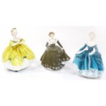 Three various Royal Doulton figures, comprising of The Last Waltz, 21cm high, Geraldine, matt finish