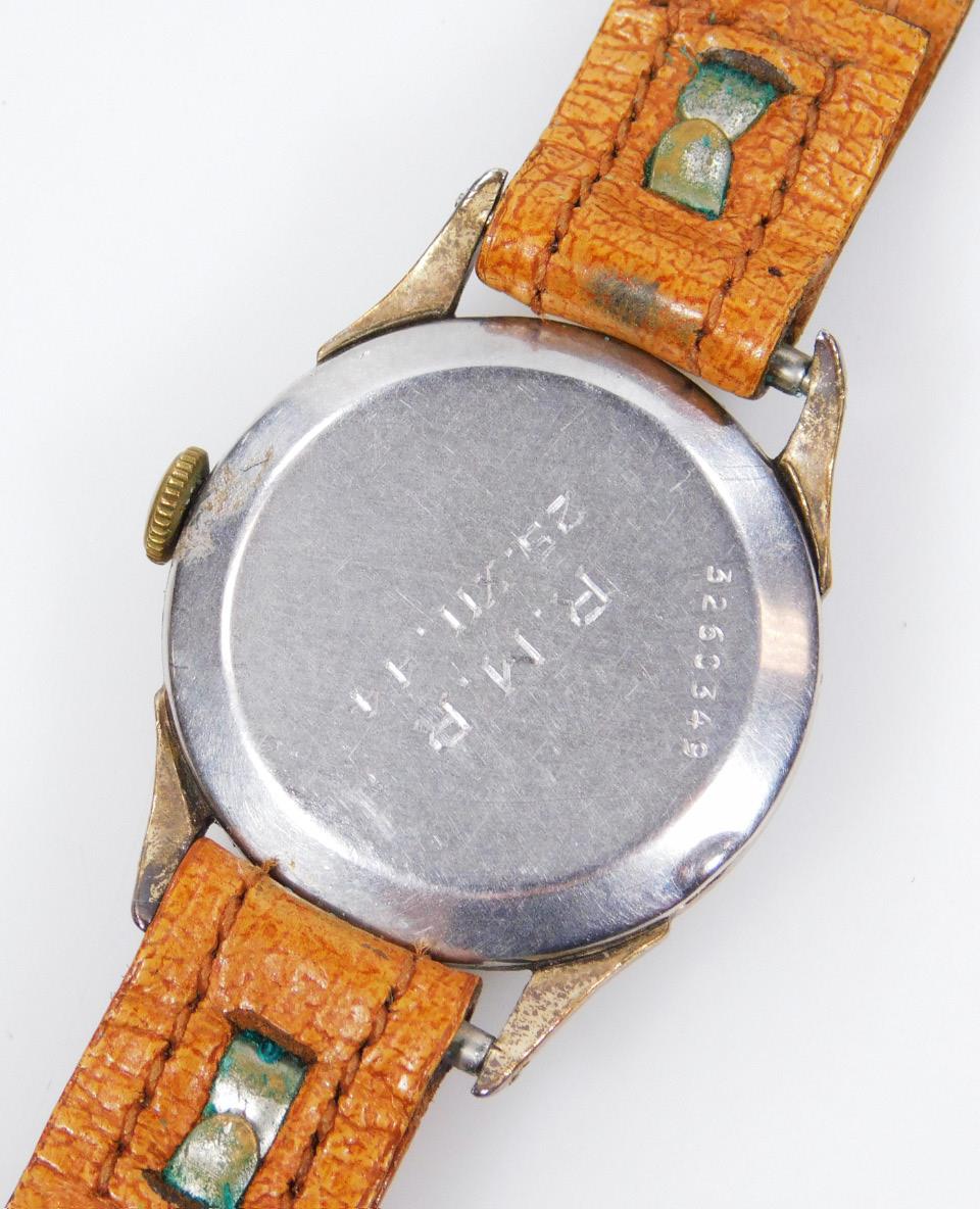 A World War II era gents Bulova wrist watch, with 2.5cm dia., Arabic dial with subsidiary second - Bild 2 aus 5