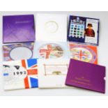 Various UK brilliant uncirculated coin collection sets, some in original plastic wrappers, etc. , to