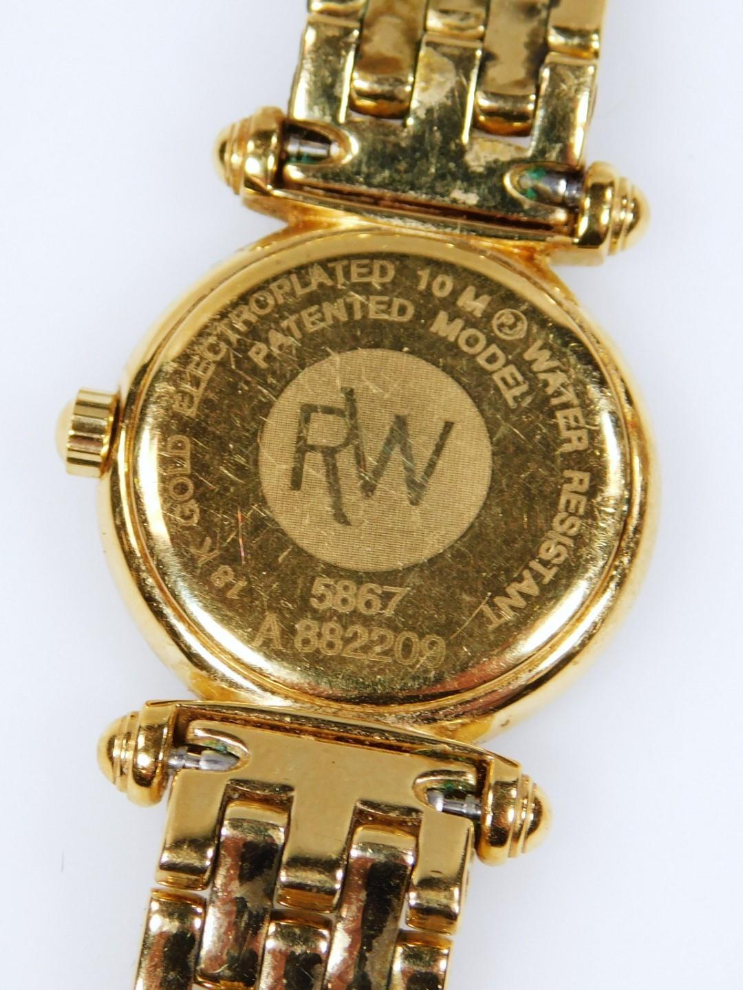 A Raymond Weil ladies wristwatch, the circular cream coloured dial with Roman numerals, black hands, - Bild 2 aus 3
