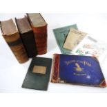 Various books, Pannell's reference book, Ogilvie's dictionary, other books, ephemera, Clay Gates Old