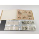 An album of German cigarette cards, including Constantine, Macedonia, Moller and Landschultz,