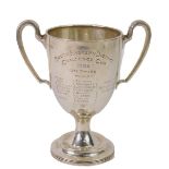 An Edward VII silver military trophy, South Eastern District Challenge Cup 1903 Third Prize,