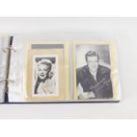 An album of cigarette cards, mainly film stars, including Carreras Film Stars, Film Favourites,