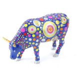 A Cow Parade Elizabeth Janway Hallyburton Cowpernicus figure, 19cm H. (boxed)