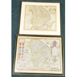After Speed. Map of Lincolnshire, later coloured, 42cm x 54cm and a map of Lincolnshire after