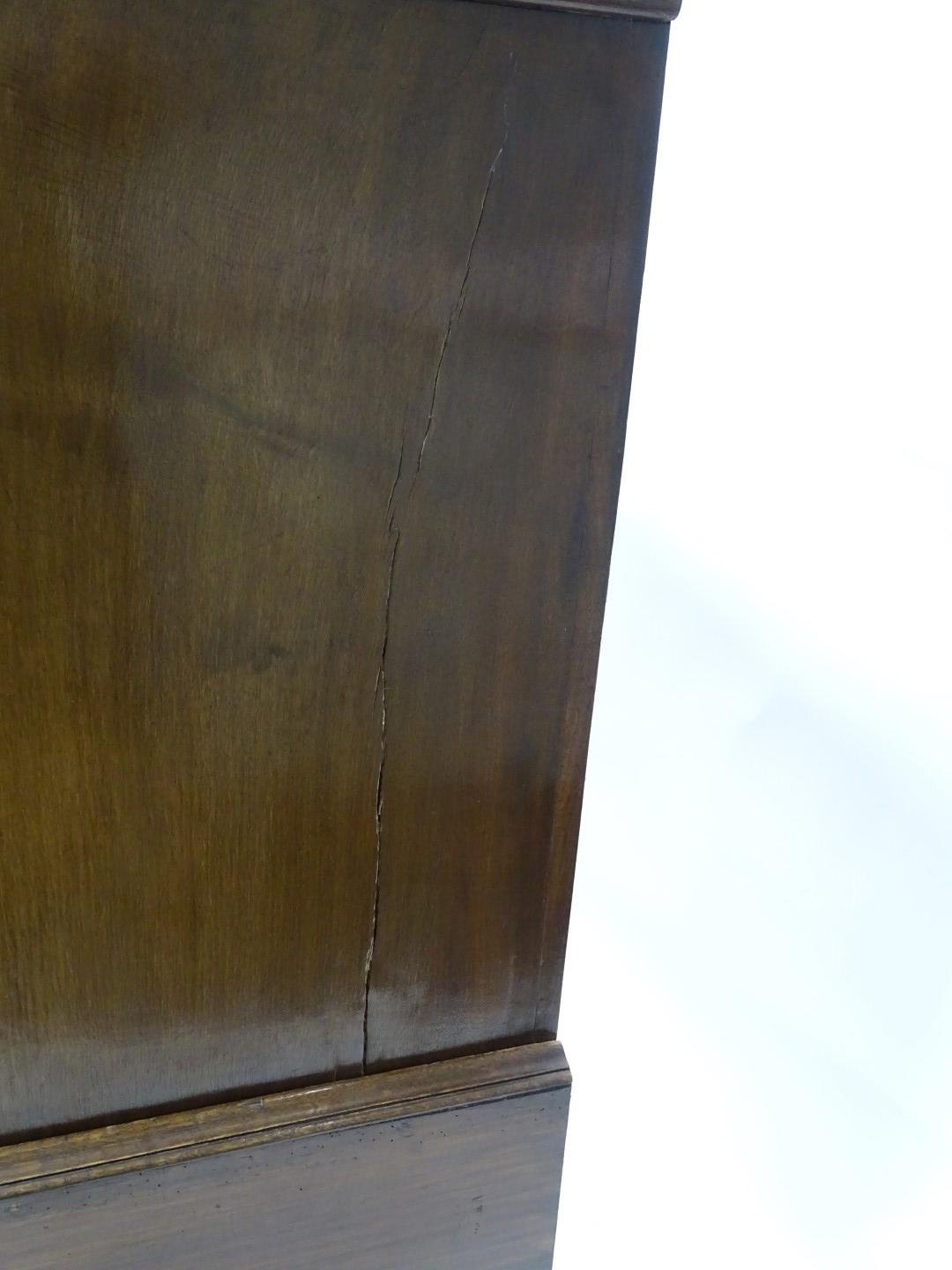 A walnut chest on stand, with a moulded cornice above two short and three long ash cross-banded - Image 2 of 3