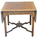 A 19thC mahogany Pembroke table, the rectangular top above a shaped frieze on square tapering legs