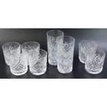 Various Waterford Crystal glasses, whisky tumblers, 8cm H, Alana tumblers, etc. (a quantity, boxed)