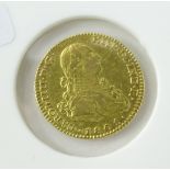 A Carlos IIII 1801 gold 2 Escudos, M.FA marked, 6.7g approx.