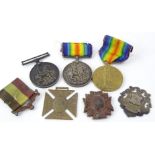 A pair of WW1 medals, the 1914-18 campaign medal and the victory medal awarded to a 1039464 Sapper