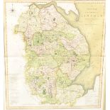 After C Smith. A New Map Of County Of Lincolnshire Divided Into Wapontakes, later coloured, 52cm x