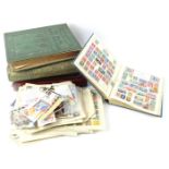 Various Royal Mail and other postcards, related ephemera, stamps, World used, etc., a Strand stamp