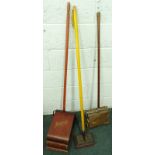 Two push along vacuum cleaners, a Sweeper Vac Ewbank and a Wearwell weighted brush. (3)