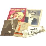 Various items of Ivor Novello memorabilia, to include a black and white photograph bearing