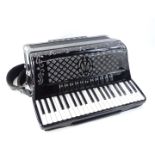 A Ballone Burini piano accordion, 49cm W. (cased)