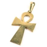 A 9ct gold Ankh Cross pendant, 5cm, 14.4g.